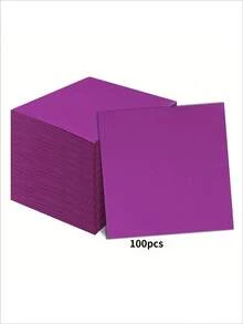مناديل ورقية ملونة أحادية اللون, مناديل ورقية ملونة, مناديل ورقية يمكن التخلص منها لحفلات الأعياد وأعياد الميلاد, مناديل ورقية مربعة