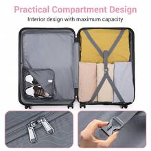 Lightweight 2 Piece Cabin Suitcase Set 20 Inch Carry On Luggage With Vanity Case ABS PC Hard Shell Spinner Wheels TSA Lock YKK Zipper For Travel - Pink - View 11