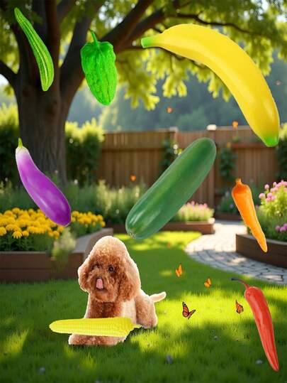 1pc Pet Dog Puppy Chew Toy, Fruit Shaped Anti-Bite Interactive Toy, Suitable For Chewing, Dog Chew Toy, Various Pet Toys