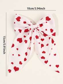 2/10个装红色蝴蝶结发夹，花朵蝴蝶结发夹，心形蝴蝶结发夹，鳄鱼夹，少女发饰，情人节礼物 - 彩色 - 查看 10