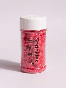 3oz/85g Red Mixed Size Sprinkles, Suitable For Cake Decorating, Wedding Party Decor, Round Pearl Sprinkles For Ice Cream, Cupcakes, Baking, Birthday Party, Valentine's Day Desserts - Red - View 4