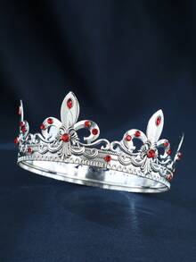 1件装金/银国王皇冠男士王子头饰皇家中世纪头箍，适用于角色扮演、生日、舞会服装配饰 - 皇冠 - 查看 5