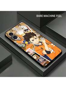 Funda de teléfono Haikyu Cool Nishinoya Yuu compatible con 17 16 15 14 13 12 11 X XR XS 8 Plus Mini Pro Max, funda suave negra a prueba de golpes, funda compatible con funda  17 pro max, funda  17 pro, funda  17, funda  16, funda  16 pro max, funda  15 - Negro 4 - Ver 5