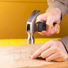 迷你羊角锤，橡胶手柄，家用便携式铁锤，适用于木工和拔钉。