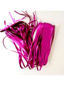 2/5 قطعة ستارة معدنية مقطعة بخيوط معدنية لخلفية حفلة الفوشيا، ديكور حفلة عيد الميلاد والزفاف، لوازم هدايا