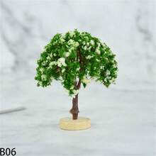 1pc Mini Realistic Tree Model, Miniature Realistic Landscape Tree, Cute Micro Ornament Fairy Garden Decor Micro Landscape Resin Craft Ornament Home Desktop Garden Accessory, Artificial Plant - Multicolor - View 11