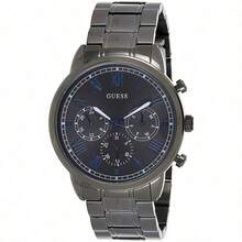 Guess Relógio Quartz Masculino Hendricks - Relógio de Pulso Masculino de Luxo com Mostrador Azul, Pulseira de Aço Inoxidável, Presente de Negócios Casual W1309G3/W1309G4