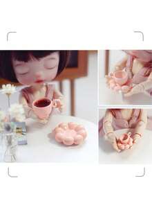 1 Peça Xícara de Café/Chá em Formato de Nuvem para Casa de Bonecas, Adequada para Acessórios de Casa de Bonecas 1:6 e 1:12, Brinquedos de Comida em Miniatura, Adereços de Fotografia, Conjunto de Xícaras Elegantes para Casa de Bonecas (Opções de Tamanho P/M/G), Cria uma Atmosfera Aconchegante! - Multicolorido - Visão 4