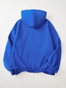 Herren-Kapuzenpullover, Baumwolle, Pierre Cardin Marken-Fleece-gefütterter Hoodie, Herren-Sweatshirt mit überschnittenen Schultern, Herbst/Winter, dicker Stoff, warmer, lockerer Kapuzenpullover, geeignet für kaltes Wetter - Cailan - Übersicht 3