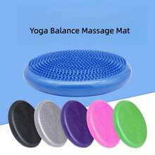 Professional Yoga Training Air Cushion, Yoga Balance Pad, Yoga Massage Seat Cushion, Inflatable Pad, Stable Balance Disc, Vestibular Balance Disc, Wobble Seat Cushion, Core Balance Disc For Sensory Input, Massage Ball Ankle Trainer, Anti-Fall/Thick/Balance Ball, Product Size Approx. 34CM*34CM (Small Error) - Multicolor - View 1