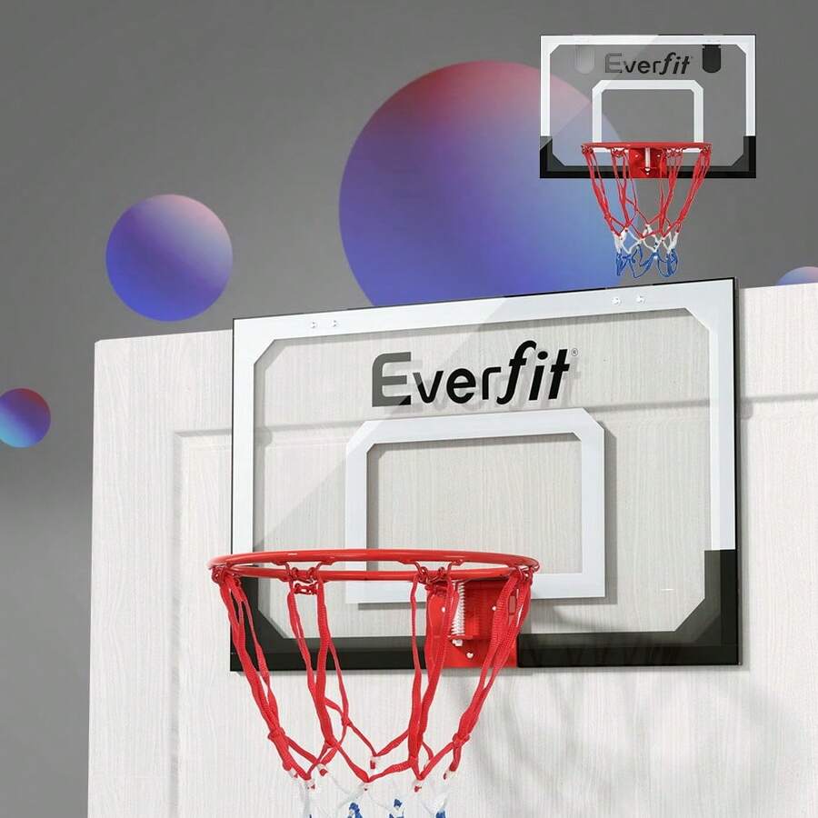 Everfit 23" Mini Basketball Hoop Backboard Door Wall Mounted Sports Kids Black - 白色 - 查看 1