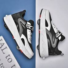 2026 New Style Unisex Heelys - Teens & Students' Casual Skate Shoes With Invisible Retractable Four Wheels - Black - View 6