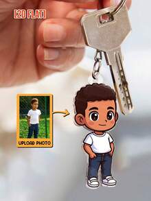 Customized Acrylic Cartoon Keychain, Personalized Gifts For Valentine's Day, Wedding, Birthday, Anniversary, Memento, Party, School. Customizable Keychain Gifts For Family, Friends, Couples, Classmates, Pets. Customizable Items, Family Gifts - Multicolor - View 5