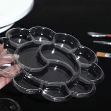 Set de 20 de palete de amestecare a vopselelor plastice, paletă transparentă/albă portabilă, moale și subțire pentru acuarelă, pictură artistică cu guașă