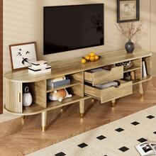 TV Unit With Sliding Doors, TV Stand, Low TV Unit, TV Wall Mount. Unique Design. - Camel - View 7
