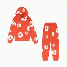 Denim Tears Cotton Wreath Sweatpants & Hoodie Set | Loose Drop Shoulder Sweatshirt, High-End Cotton Urban Street Style For Men & Women - 查看 1