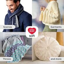 Soft Really Yarn - Paquete de 3 unidades de 141 g/5 oz - Acrlico - 4 Medianos Worsted - 256 yardas - Tejer/Crochet - Really Red + Paquete de 3 - Ver 5