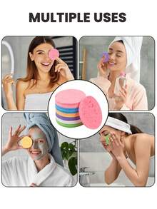 Compact Natural Face Sponge Makeup & SPA Cleansing Sponge For Exfoliation, Makeup Removal, And Facial Washing Facial Sponges For Estheticians - White - View 6