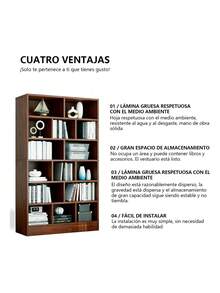 Librero De Piso Almacenamiento Para Uso Doméstico 6 Niveles - Marrón - Ver 7