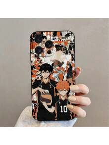 H-Haikyuu H-Hinata Anime Compatible With  15 14 13 12 11 XS XR X 8 7 SE Pro Max Plus Mini Black Cover Phone Case, Cover compatible with funda  17 pro max, funda  17 pro, funda  17, funda  16, funda  16 pro max, funda  15 - HA9201HSE - Ver 13