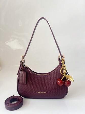 2025 New Fashion Classic Versatile Letter Decor Design Solid Color PU Material Shoulder Bag/Crossbody Bag, Suitable For Shopping, Foldable - Valentine's Day Gift