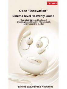 Lenovo EA370 Bone Conduction Bluetooth Headphones: Open-Ear Design, Long Battery Life, High-Quality Sports Audio, Surround Sound, Bluetooth 5.4 DPW, Directional Sound Focus, No Sound Leakage, Smart Noise Cancellation. - Cherry Blossom White - View 4