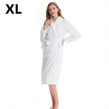 Unisex Hotel Style Bathrobe, Collar Design, Bathrobe, Loungewear, Made Of Coral Fleece Fabric, Soft & Fluffy, Quick-Drying, Suitable For Home, Hotel, Bathroom, Party, Swimming Pool And Other Occasions - Coral Fleece Bathrobe - View 10