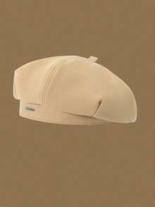 1顶纯色八角贝雷帽，画家帽，秋冬必备单品，装饰配饰，时尚款式 - 1pc - 查看 5