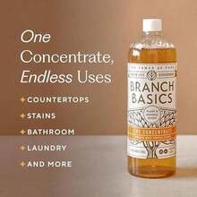 Branch Basics Cleaning Essentials Kit: All Purpose, Glass And Bathroom Cleaner - Concentrate (33.8 Oz) (17 Refills) + Refillable Plastic Spray Bottles (24 Oz) Plant Based, Human-, & Fragrance Free - như hình ảnh - Xem 4