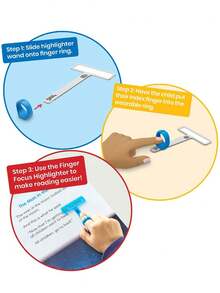 1 Set Of Reading Guide Rings, Highlighters And Focus Tools, Suitable For Students, Early Attention Deficit Readers, And As Magnifying Glass Reading Aids, Reading Disability Tools, Special Education School Supplies, And Essential Teacher Accessories - Multicolor - View 5