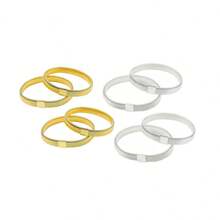 1pc/2pcs/4pcs Metal Spring Elastic Arm Band, Non-Slip Shirt Sleeve Holder, Clothing Decor Cuff Strap, Unisex - Gold/Silver/Black - Multicolor - View 18