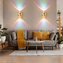 LED Smart Sensor Neon Wall Lamp, Indoor Motion Sensor Wall Lamp, Wireless LED Wall Light, Battery-Powered Night Light, Adhesive Design, Rotatable, Portable, Easy To Install, Adjustable Color Temperature And Brightness, Suitable For Hallways, Bathrooms, Bedrooms, Kitchens, Cabinets, Stairs, Entrances, Bedside, Tables, Closets, Home Decoration, Living Room Decor, Motion Sensor Light, Bedside Lamp, LED Light, Cordless Light - Multicolor - View 6