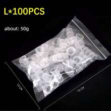 100/1000pcs Tattoo Pigment Cups, Transparent Micro-Needle Glue Caps For Lip/Eyebrow Semi-Permanent Makeup, Bleaching Supplies - Clear - View 3