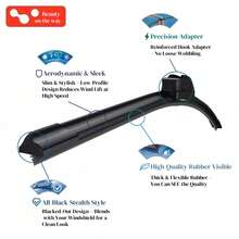 60.21cm + 47.41cm + 32.57cm Windshield Wipers, Premium All-Weather Front And Rear Wiper Set - Original Factory Quality (3 Pieces Set) - 60.21CM + 47.41CM + 32.57CM - View 6