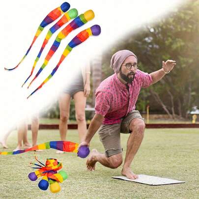 3 Packs Rainbow Tail Reaction Balls: Soft And Suitable For Indoor And Outdoor Sports, Ideal For Throwing Practice! Skill Development, Outdoor Activities, Fun Accessories, Eye-Catching Patterns, Durable Materials, Training Equipment, Must-Have For Sports Enthusiasts And Athletes.