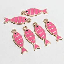 10pcs 23x7mm Enamel Fish Charms Pendant DIY Jewelry Making Accessories Findings For Earrings Necklace Bracelets - Fish - View 4