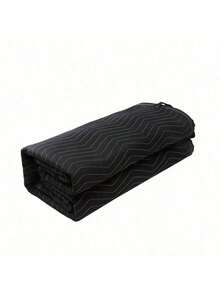 96英寸 x 80英寸超大隔音毯，高密度聚酯纤维吸音毯，有效降低噪音，防撕裂，适用于录音室、家庭影院和音乐室 - 黑色 - 查看 2