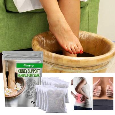south moon Herbal Soak Foot Bath Bag - Gently Cleanses Detoxification Promote Blood Circulation Improve Sleep Relieve Stress & Fatigue Nourishing Feet & Body Care - 10pcs/Bag