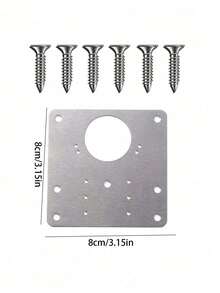 1/4/10pcs Heavy Duty Stainless Steel Cabinet Hinges Repair Kit, Includes Screws - Adjustable Door Hinges Brackets, Suitable For Bathroom, Wardrobe Doors - Easy Installation - Multicolor - View 3