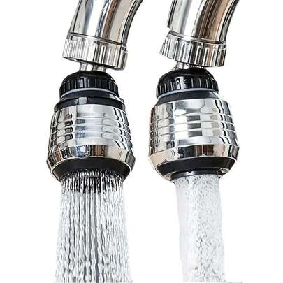 1pc 360 Degree Swivel Faucet Extender, Kitchen Water Saving Aerator, Splash Proof Faucet Head, Pressure Boosting Shower Head Design, Convenient For Cleaning And Water Saving, Kitchen And Bathroom Accessory