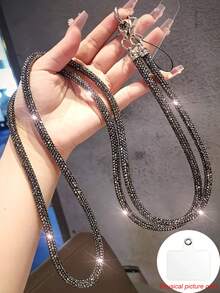 2026 New Year Phone Lanyard, Full Diamond Phone Lanyard, Anti-Lost And Anti-Theft, Comes With Gift Card, Suitable As Birthday And Holiday Gift For Mother, Family And Friends - Black - View 9