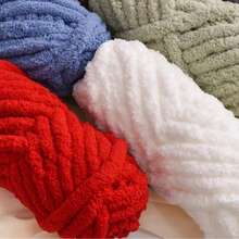 2 Rolls Super Chunky Fluffy Polyester Yarn, 500g Multi-Color, Suitable For Hand Knitting, Soft DIY Craft Yarn, Ideal For Blankets, Pillows, Pet Beds - Multi-Color - Cat's Tail Vol. 2 - View 8