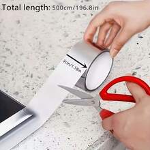 YITAPE 1/2 Roll, Waterproof Sink Stickers, Self-Adhesive Waterproof Aluminum Foil Tape, Anti-Mildew Tape For Countertops, Heat-Insulating Aluminum Foil Tape, Kitchen And Bathroom Accessories. - Aluminum Foil Waterproof Tape - View 3