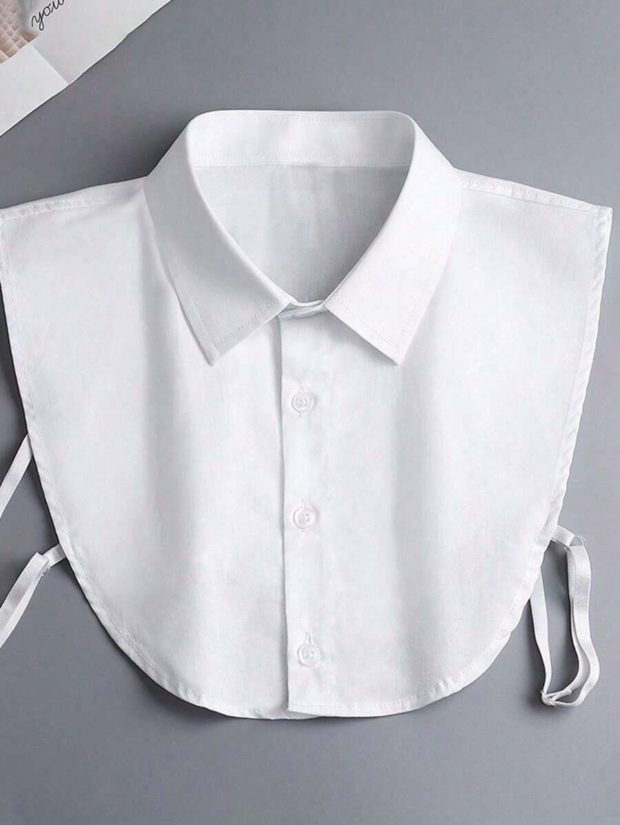 2 piezas Inserto de cuello de camisa versátil y sencillo, apto para uso diario VB4W - Blanco - Ver 1