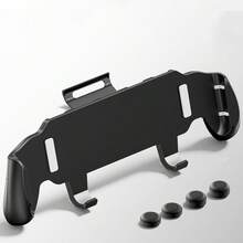 ملحقات قبضة تحكم مخصصة Switch2، تصميم قبضة غير متماثل، تشمل 4 أغطية عصا التحكم، يمكن تخزين 5 بطاقات ألعاب متوافقة مع الإصدارات القديمة/الجديدة، ملحقات ألعاب - الأسود - مشاهدة 9