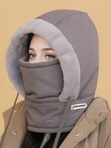 1顶女士纯色防水休闲可爱优雅波西米亚风抓绒保暖冬帽，男女通用秋季多功能耳罩帽，适合日常外出、滑雪、骑行 - 多色 - 查看 3