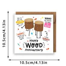 Funny 5th Anniversary Card, Fun Anniversary Cards, 5th Anniversary Gifts, Dating Anniversary Cards, Wedding Anniversary Cards, Meaningful Cards - Multicolor - View 3