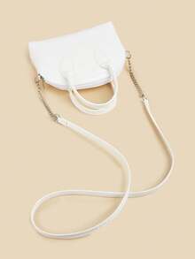 1pc Kids Shell Handbag, Fashionable Versatile Mini Chain Shoulder Bag For Girls - Crocodile Pattern - View 6