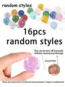 16 st/förpackning studsbollar för barnkalas, babyshower, studsbollar i stora mängder, goodiebag-fyllnad, festkorgfyllnad, superstudsbollar, festgåvor, presenter till pojk- och flickfest, födelsedagspresenter, babyshowerpresenter - Multifärgad - Visa 12