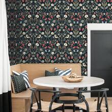 1 rolă de tapet autoadeziv cu model gri de căpșuni, material vinil, tapet detașabil, tapet autoadeziv, autocolante decorative de perete, tapet cu animale, stil rustic vintage, autocolante decorative de perete, decor și accesorii pentru casă, decor și accesorii pentru living, tapet de bucătărie, tapet estetic - Multicolor - Vizualizare 9